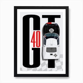 GT40 Daytona 1966 Tribute Art Print