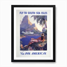 Fly To South Sea Isles Via Pan American Lawler Art Print
