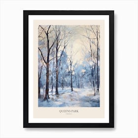 Winter City Park Poster Queens Park Toronto Canada 4 Art Print