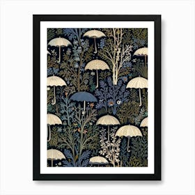 William Morris Umbrellas In The Forest Art Print