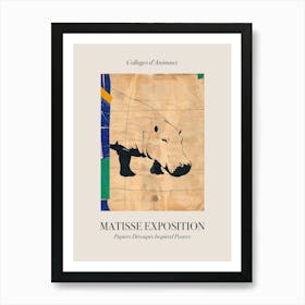 Hippopotamus 1 Matisse Inspired Exposition Animals Poster Art Print