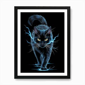 Lightning Cat 1 Art Print