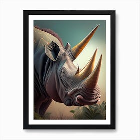 Euoplocephalus Illustration Dinosaur Art Print