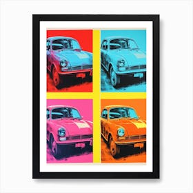 Retro Cars Colour Pop 3 Art Print