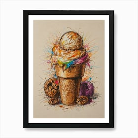 Ice Cream Cone 60 Art Print