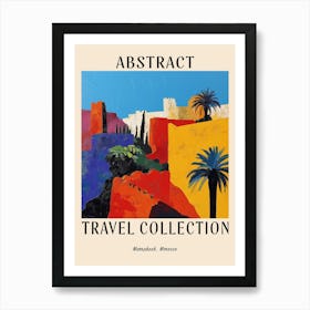 Abstract Travel Collection Poster Marrakech Morocco 6 Art Print