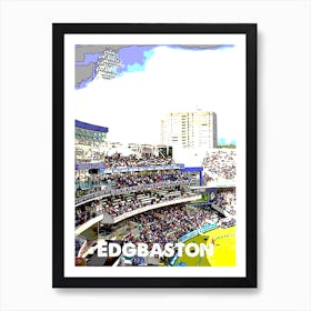 Edgbaston Cricket Ground Stadium Art Wall Print Art Print