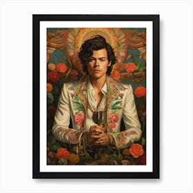 Harry Styles Kitsch Portrait 12 Art Print