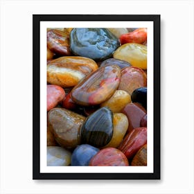 Colorful Pebbles Stones Nature Art Print