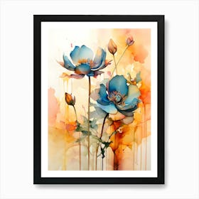 Watercolor Flowers 48 Art Print