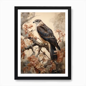 Dark And Moody Botanical Osprey 3 Art Print