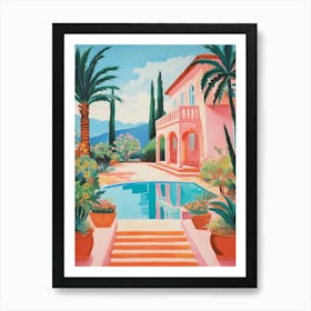 Tuscany Mansion With A Pool 2 Art Print