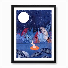 Nightime Swims Art Print