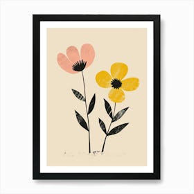 Monterrey Flower Market Boho Minimalist Style Art Print