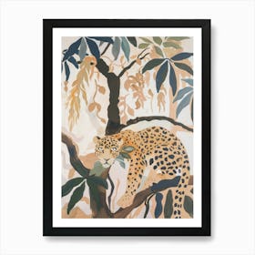 Jaguars Pastels Jungle Illustration 4 Art Print