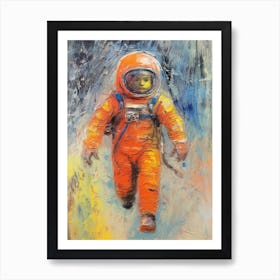 Astronaut Crayon 4 Art Print