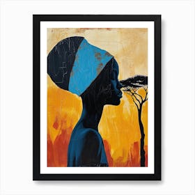 African Boho Art; The River Rhapsody Art Print