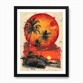 Sunset Canvas Print Art Print