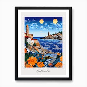 Poster Of Civitavecchia, Italy, Illustration In The Style Of Pop Art 2 Art Print