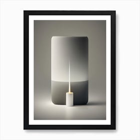 Lamp With A Candle Art Print