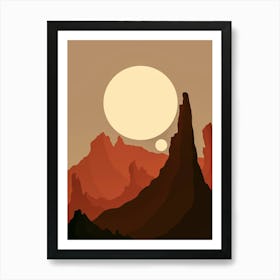 Dark Desert Reds Art Print