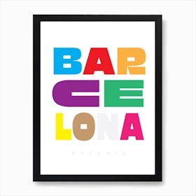 Barcelona Travel poster Art Print