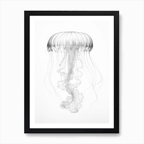 Box Jellyfish Drawing 7 Art Print