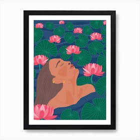 Blooming Lotuses Art Print