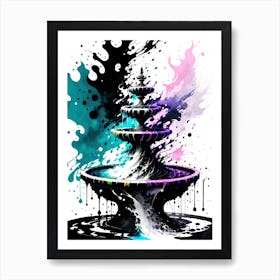 Fountain Of Colors Art Print