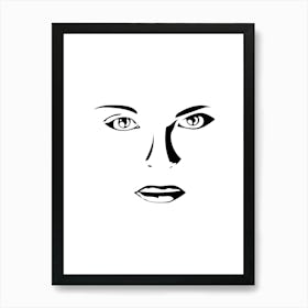 Face Of A Woman Art Print