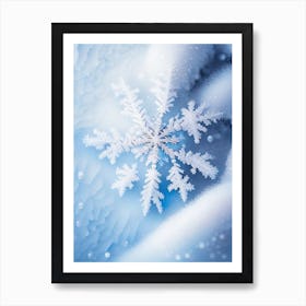 Cold, Snowflakes, Soft Colours 3 Art Print