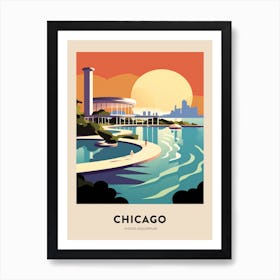 Shedd Aquarium Chicago Travel Poster Art Print