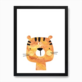 Orange Tiger Art Print