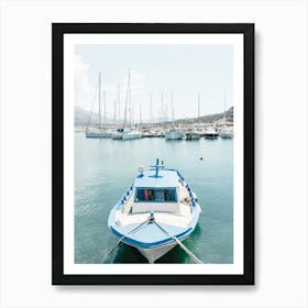 Small Boat In The Harbor Of San Vito Lo Capo In Sicily Art Print