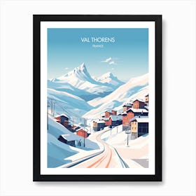 Poster Of Val Thorens   France, Ski Resort Illustration 1 Art Print