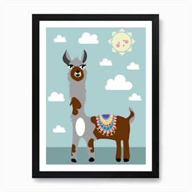 Kids Alpaca IIII Art Print