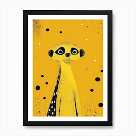 Yellow Meerkat 2 Art Print