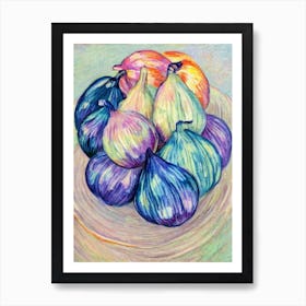 Shallots Fauvist vegetable Art Print