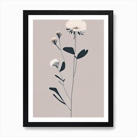 Asters Wildflower Simplicity Art Print
