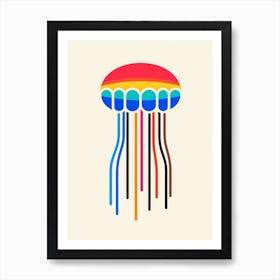 Jellyfish Abstract Pop Art 1 Art Print