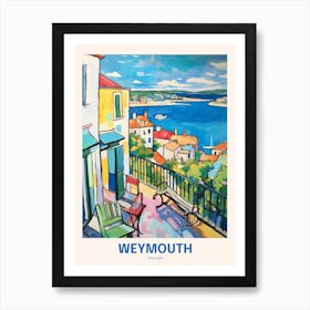 Weymouth England 2 Uk Travel Poster Art Print