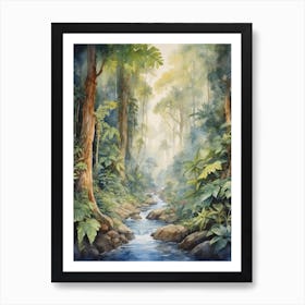 Stream In The Jungle Art Print