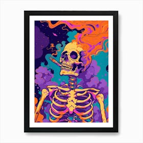 Psychedelic Skeleton 6 Art Print