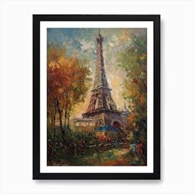 Eiffel Tower Paris France Pissarro Style 22 Art Print