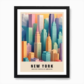New York City Low Poly (1) 1 Art Print