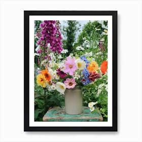 A Bunch Of Joyful Summer Floral Art Print