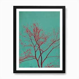 Red Tree Art Print