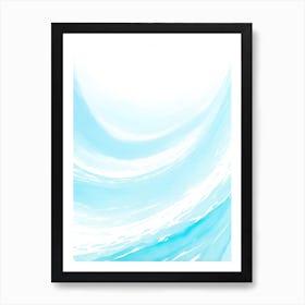 Blue Ocean Wave Watercolor Vertical Composition 119 Art Print