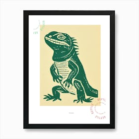 Iguana Bold Block 4 Poster Art Print