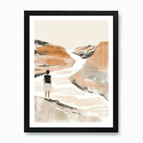 Girl In The Desert Art Print